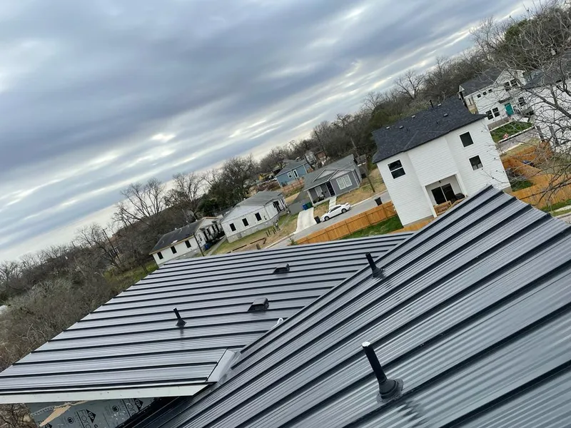 Standing seam metal roof panels with vents for Skylight Repair in Pekin